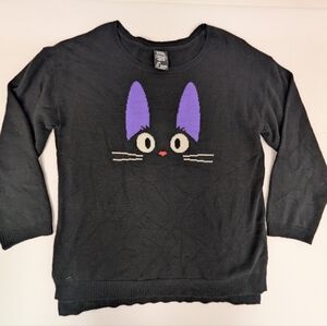 Kiki's Delivery Service Jiji Black And Purple Cat Sweater XL [300]